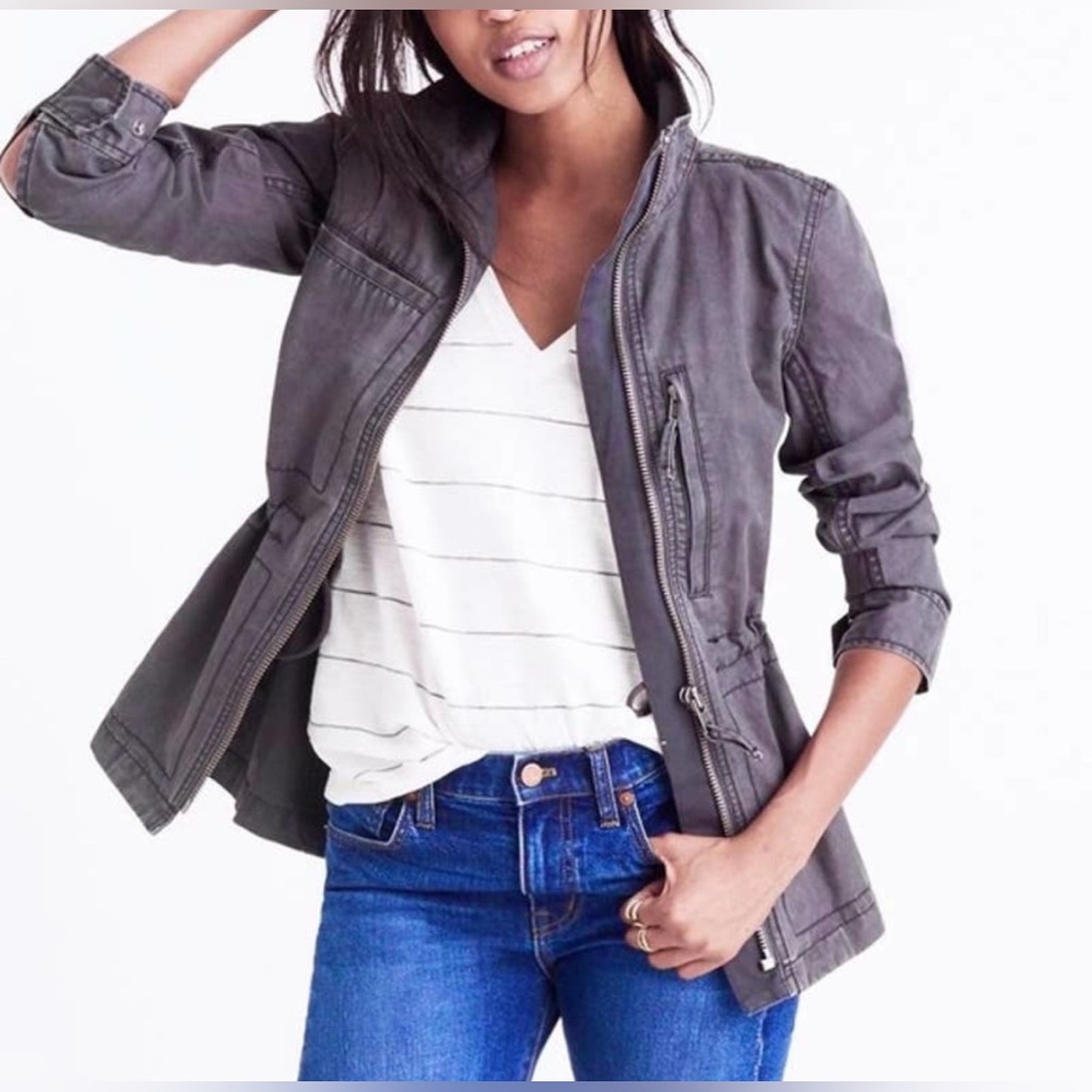 Madewell Fleet Utility Jacket in Gray, Size Small